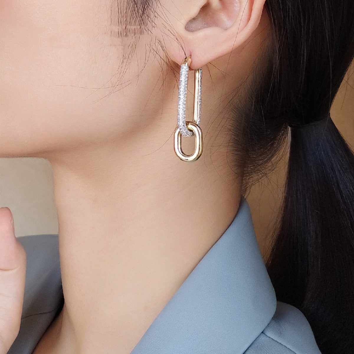 Stella Geometric Hoop Earrings