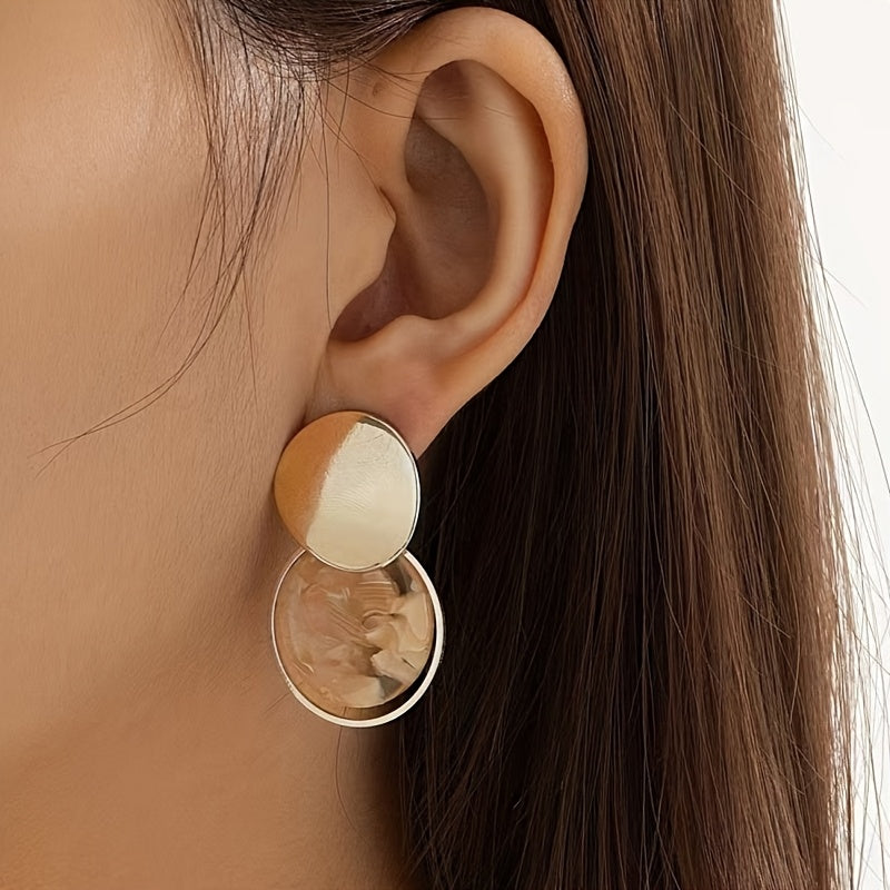 Marble Glow Statement Earrings