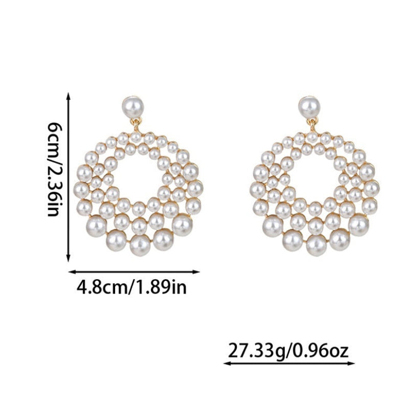 Pearl Halo Statement Earrings