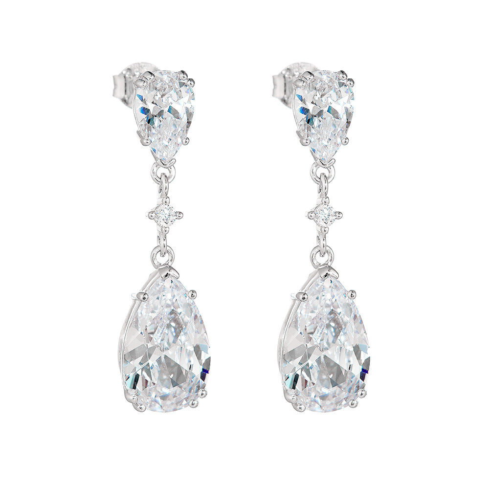 Elara Silver Drop Earrings