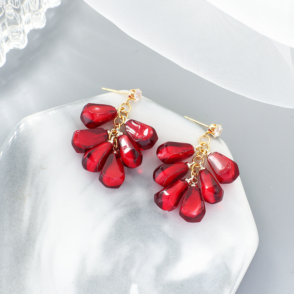 Ruby Cascade Drop Earrings