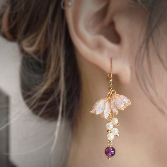 Lily of the Valley Flower Drop Earrings