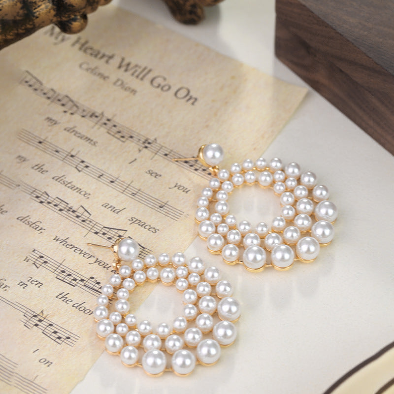 Pearl Halo Statement Earrings
