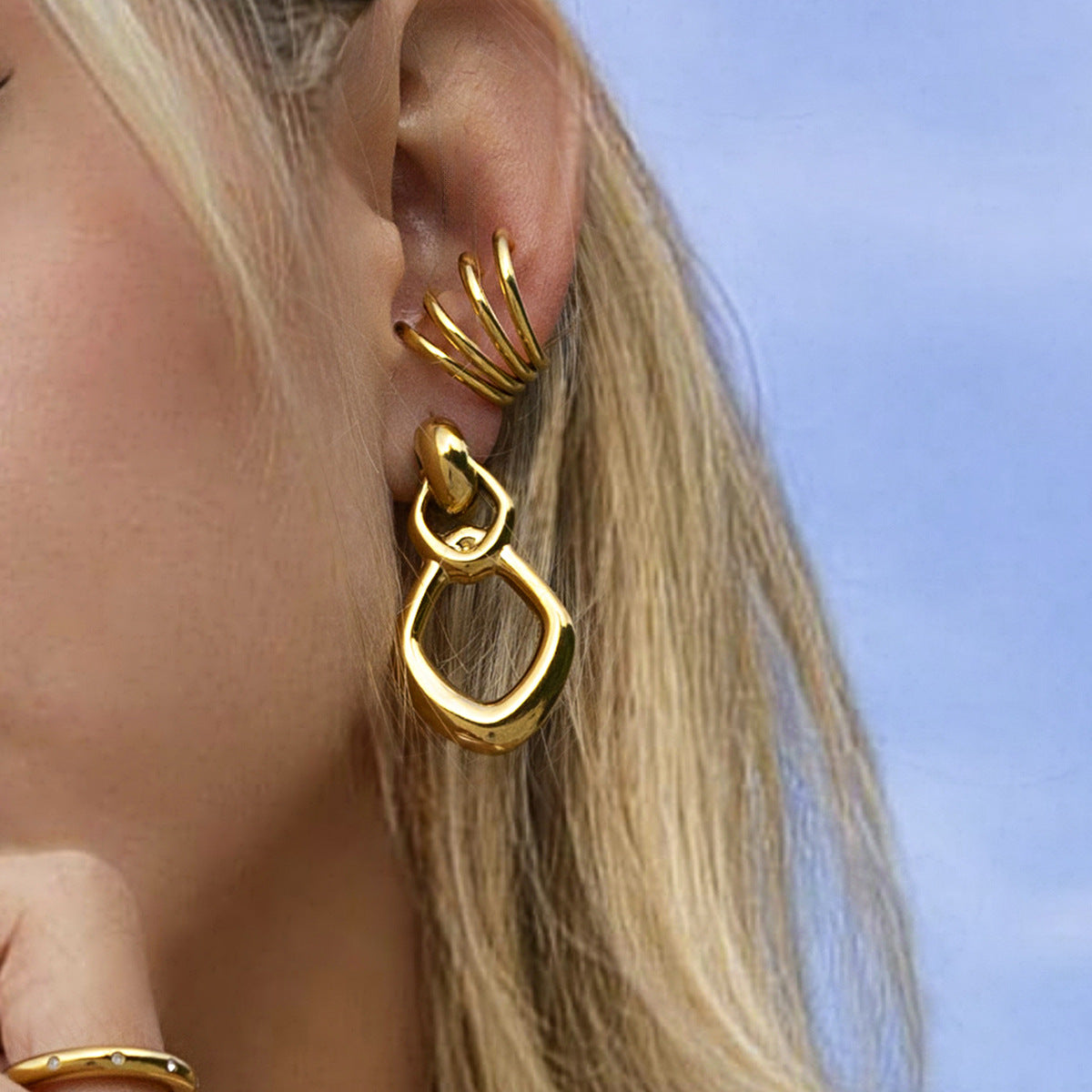 Aurielle Geometric Drop Earrings