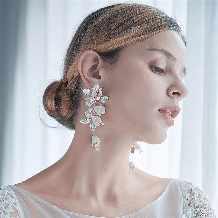 Floral Statement Drop Earrings