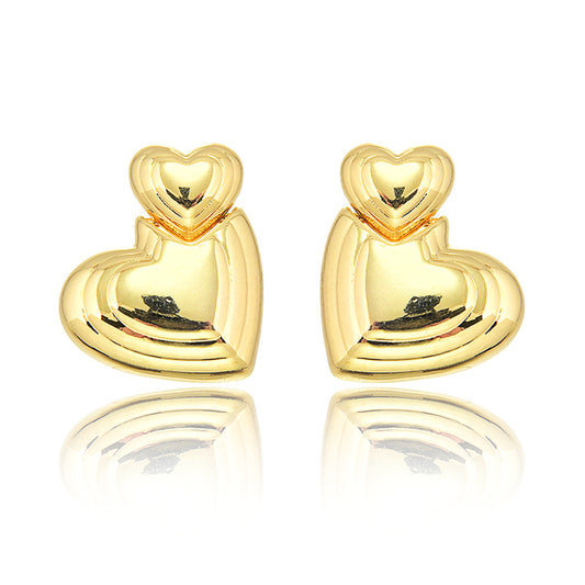 Amora Double Heart Earrings