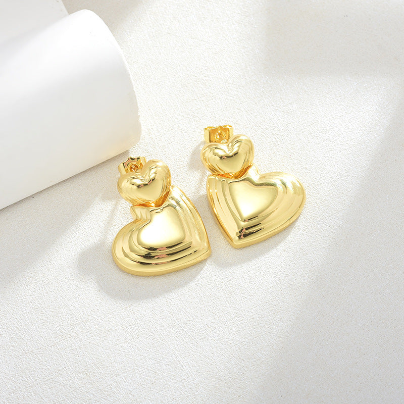Amora Double Heart Earrings