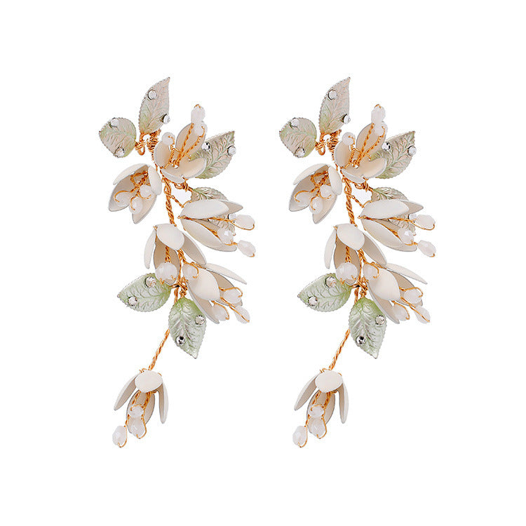 Floral Statement Drop Earrings