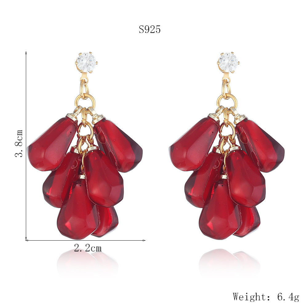Ruby Cascade Drop Earrings