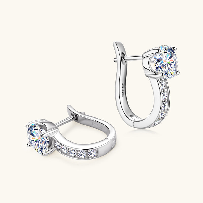 Lyra Moissanite Hoop Earrings
