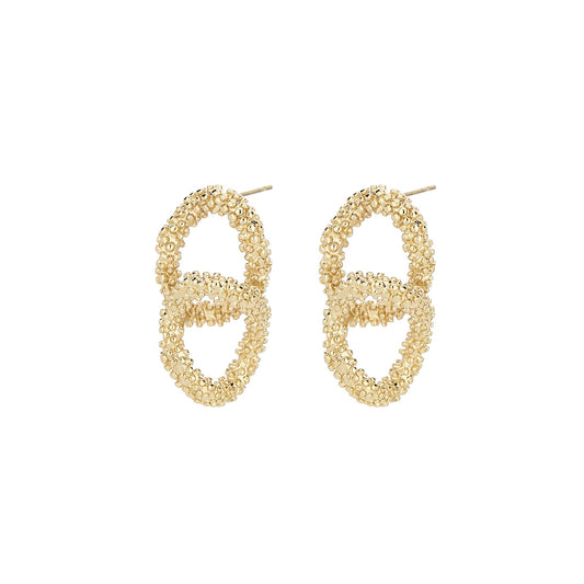 Amara Textured Gold Earrings