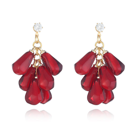 Ruby Cascade Drop Earrings