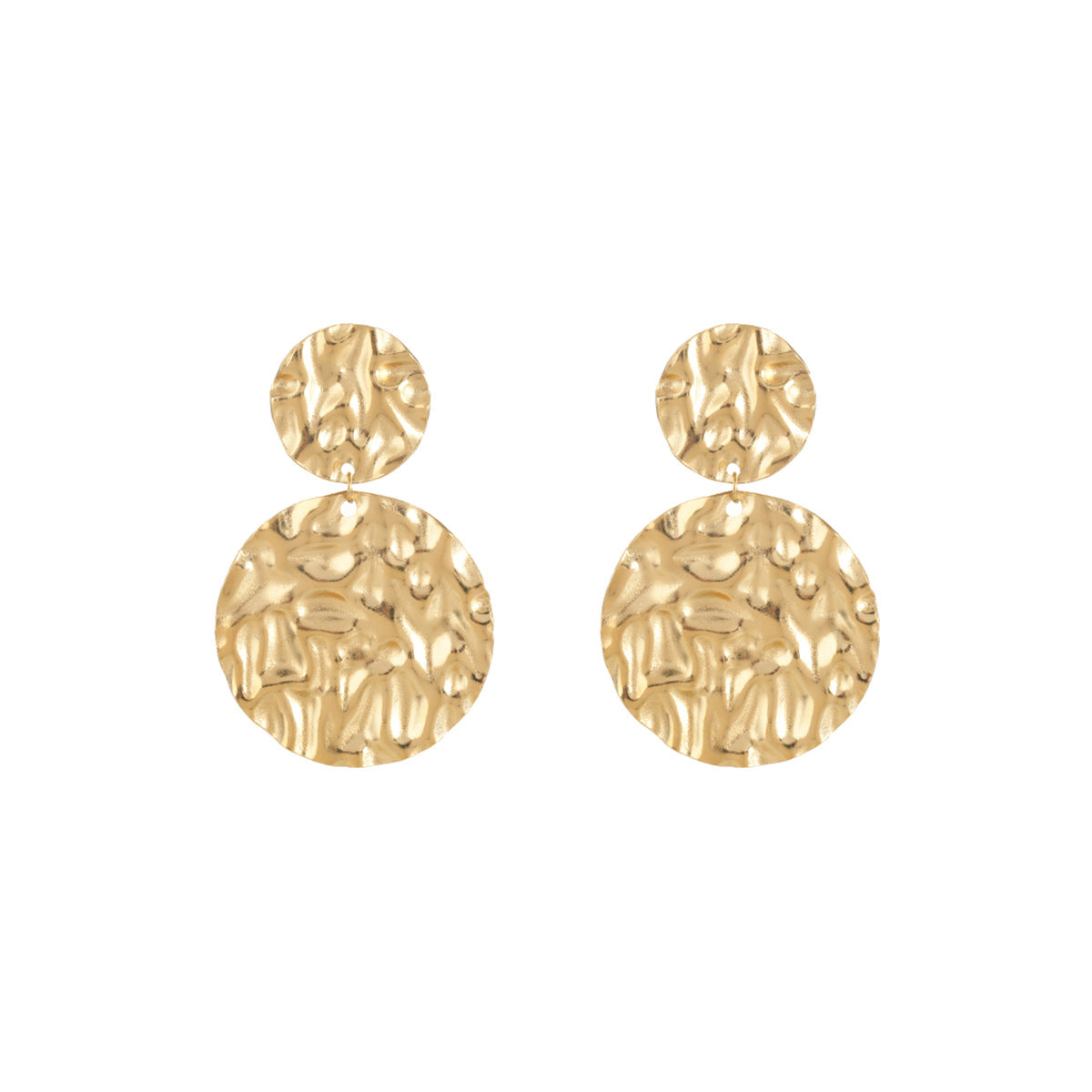 Liora Textured Disc Earrings