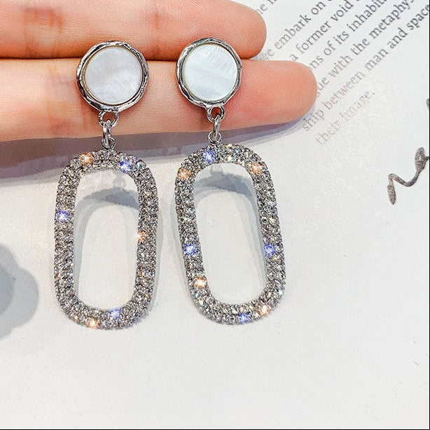 Nova Crystal Frame Earrings