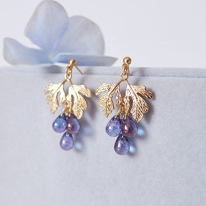 Vintage Grape Drop Earrings